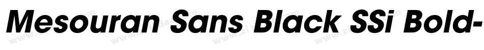 Mesouran Sans Black SSi Bold字体转换